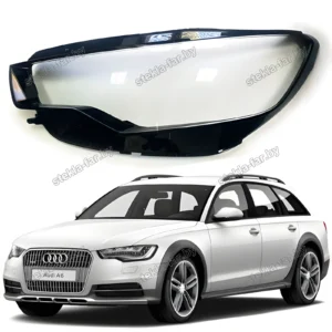 F0057L - Стекло фары Audi A6 C7 (2010–2014) Дорестайл, Allroad (2012–2014) левое