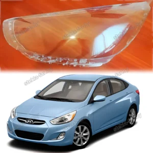F0485L - Стекло фары Hyundai Accent RB (2010–2014) левое