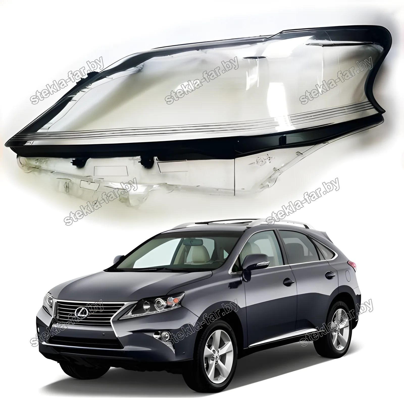 F0654L - Стекло фары Lexus RX 3 RX270, RX350, RX450h (2012–2015) рестайл левое