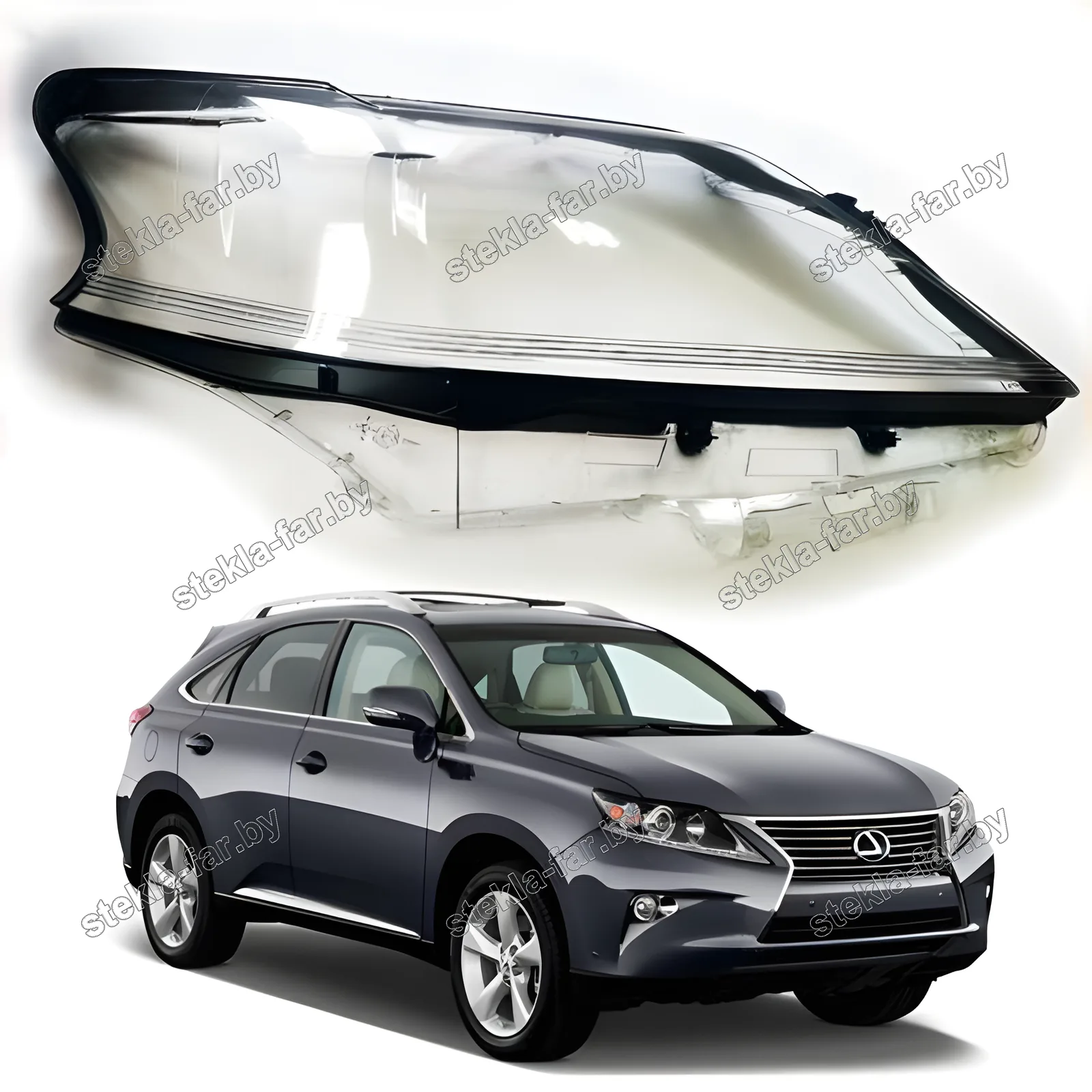 F0654R - Стекло фары Lexus RX 3 RX270, RX350, RX450h (2012–2015) рестайл правое