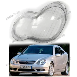 F0749L - Стекло фары Mercedes C Class W203 (2004–2008) рестайл левое