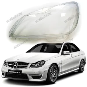 F0750L - Стекло фары Mercedes C Class W204 (2011–2015) рестайл левое