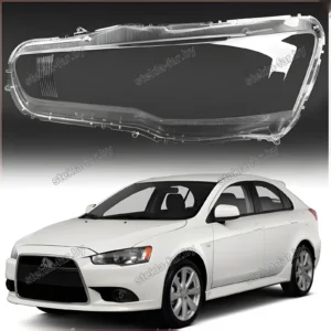 F0840L - Стекло фары Mitsubishi Lancer X (2007–2017) левое