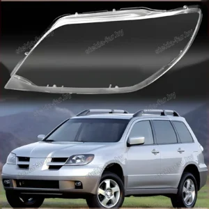F0849L - Стекло фары Mitsubishi Outlander 1 (2003–2009) Дорестайл левое