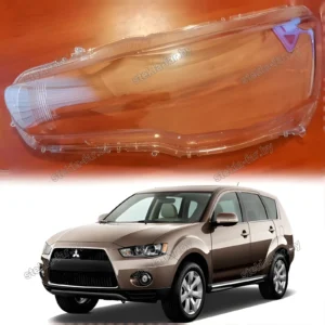 F0850L - Стекло фары Mitsubishi Outlander 2 XL (2009–2012) рестайл левое