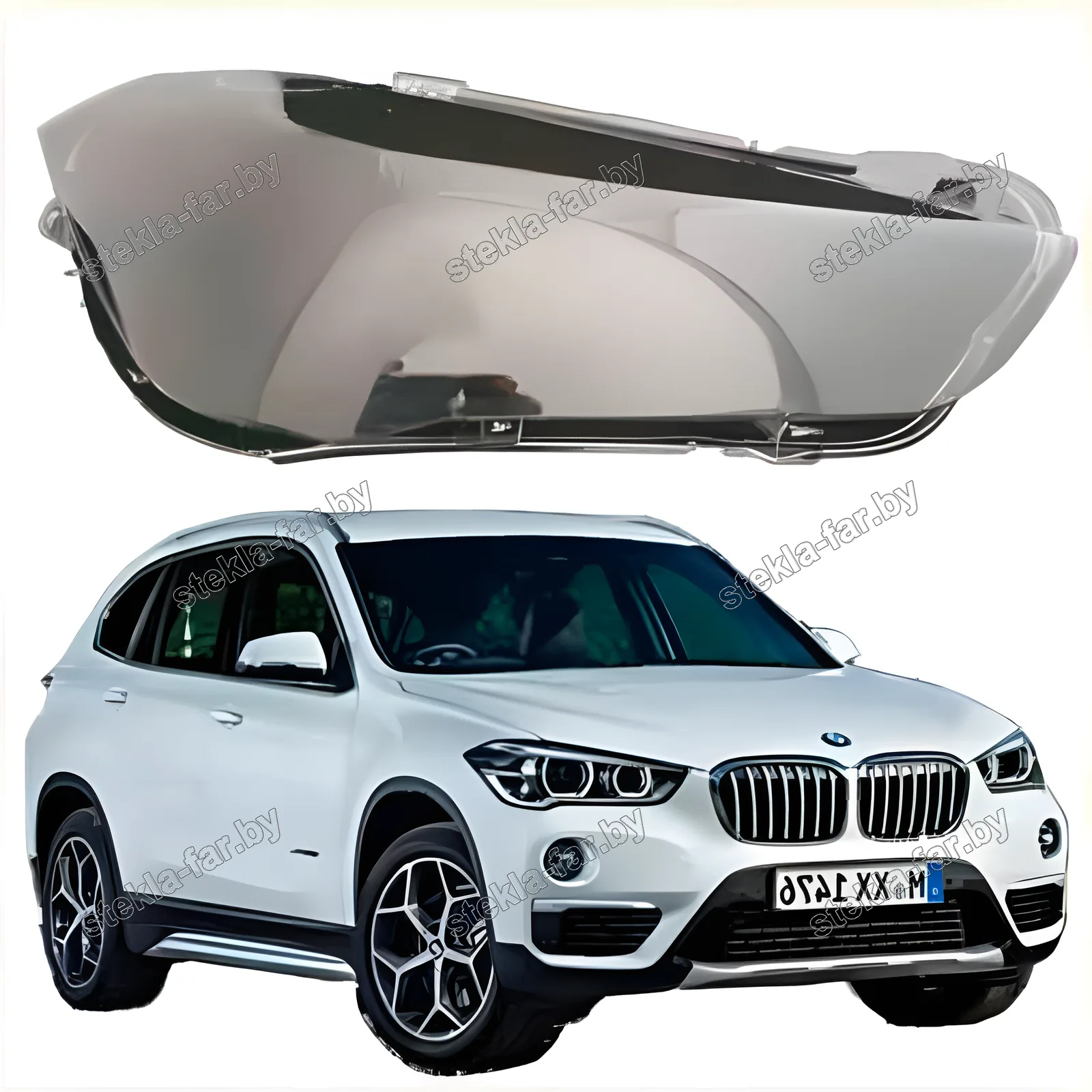 F1003R - Стекло фары BMW X1 F48 F49 (2015–2019) Дорестайл правое