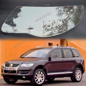 F1041L - Стекло фары Volkswagen Touareg 1 (2006–2010) Рестайл левое