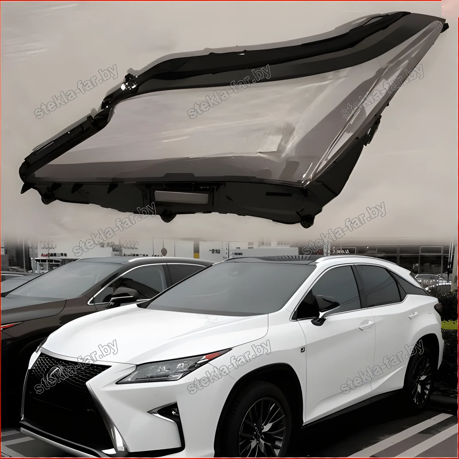 F1058L - Стекло фары Lexus RX270 RX350 (2015–2020) левое