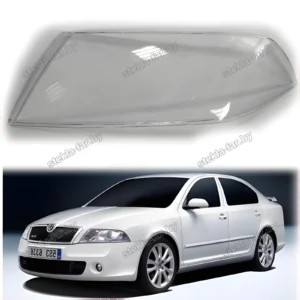 F1123L - Стекло фары Skoda Octavia 2 A5 1Z (2004–2008) Дорестайл левое
