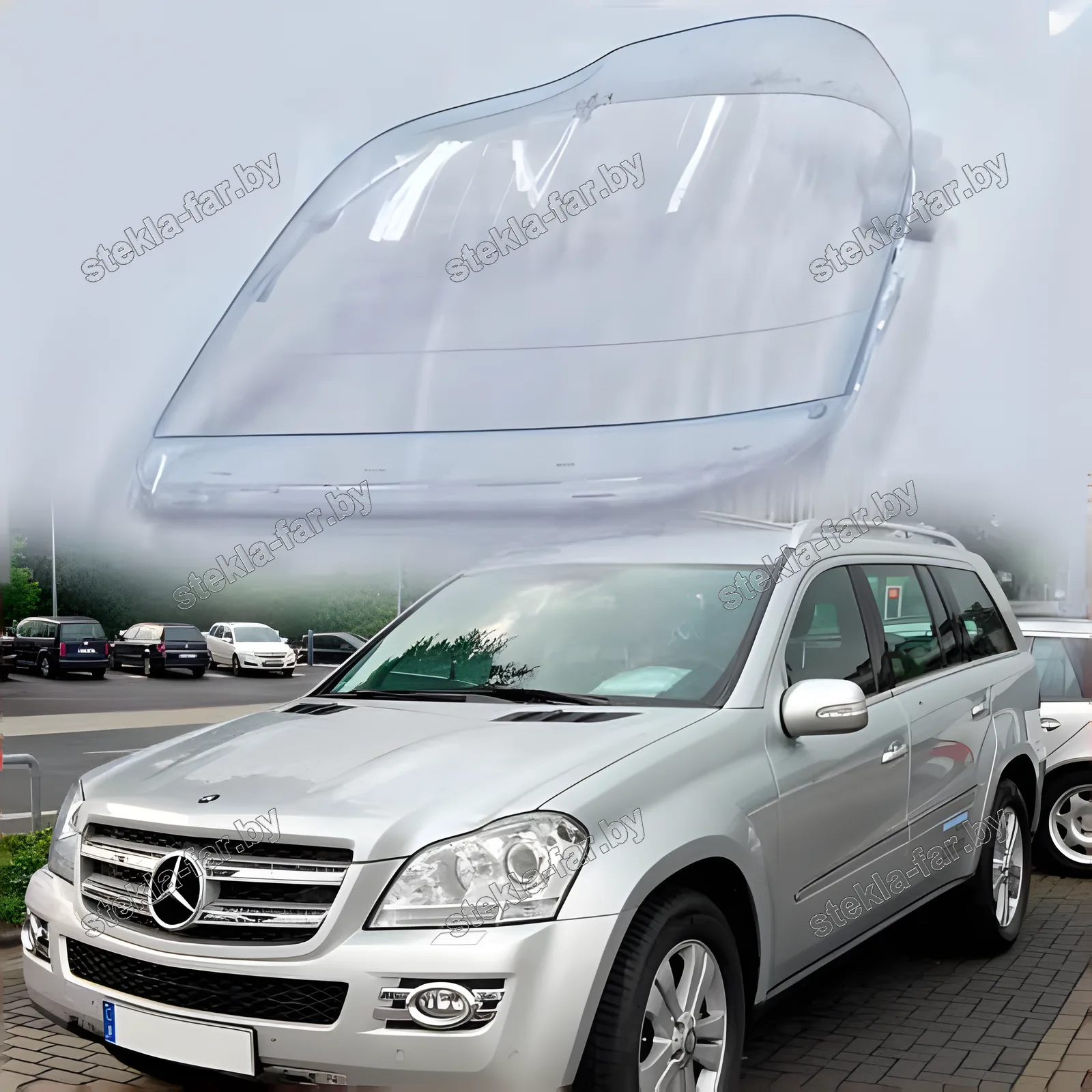 F1201L - Стекло фары Mercedes GL Class X164 (2006–2012) левое