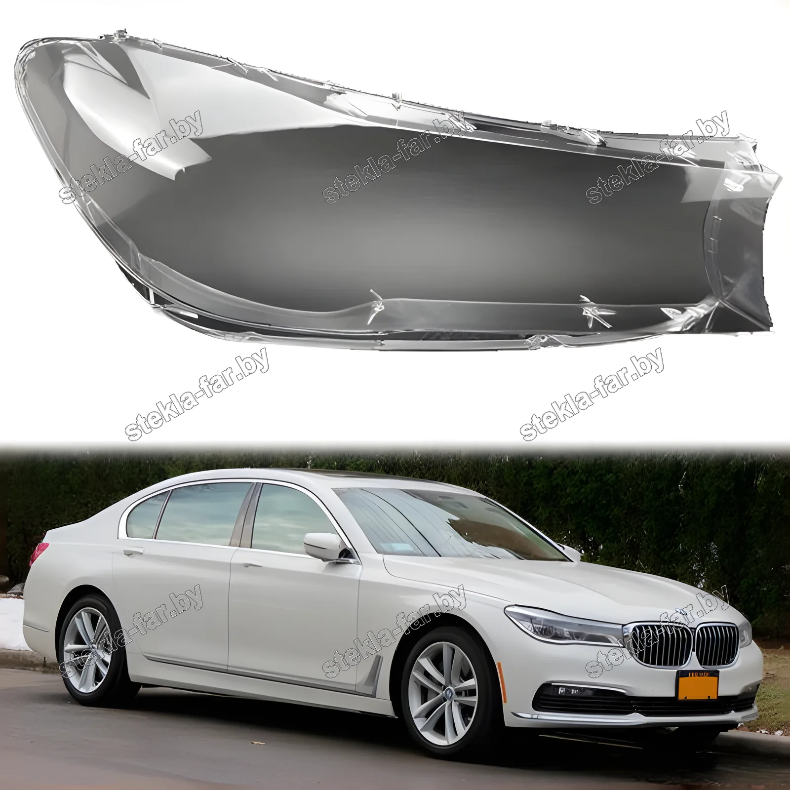F1211R - Стекло фары BMW 7 G11 / G12 (2015–2019) Дорестайл правое