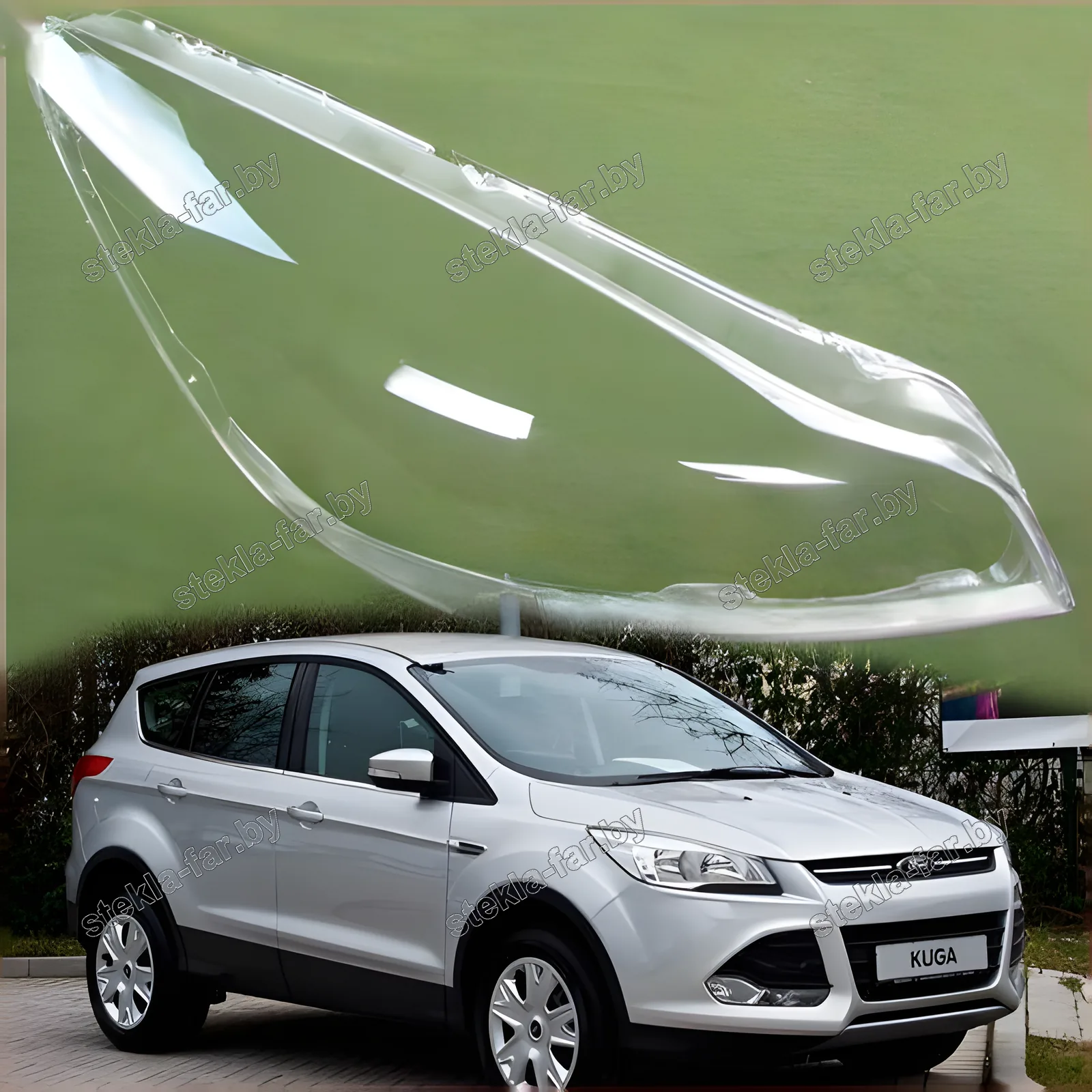 F1214R - Стекло фары Ford Kuga 2 (2011–2017) Halogen Дорестайл правое