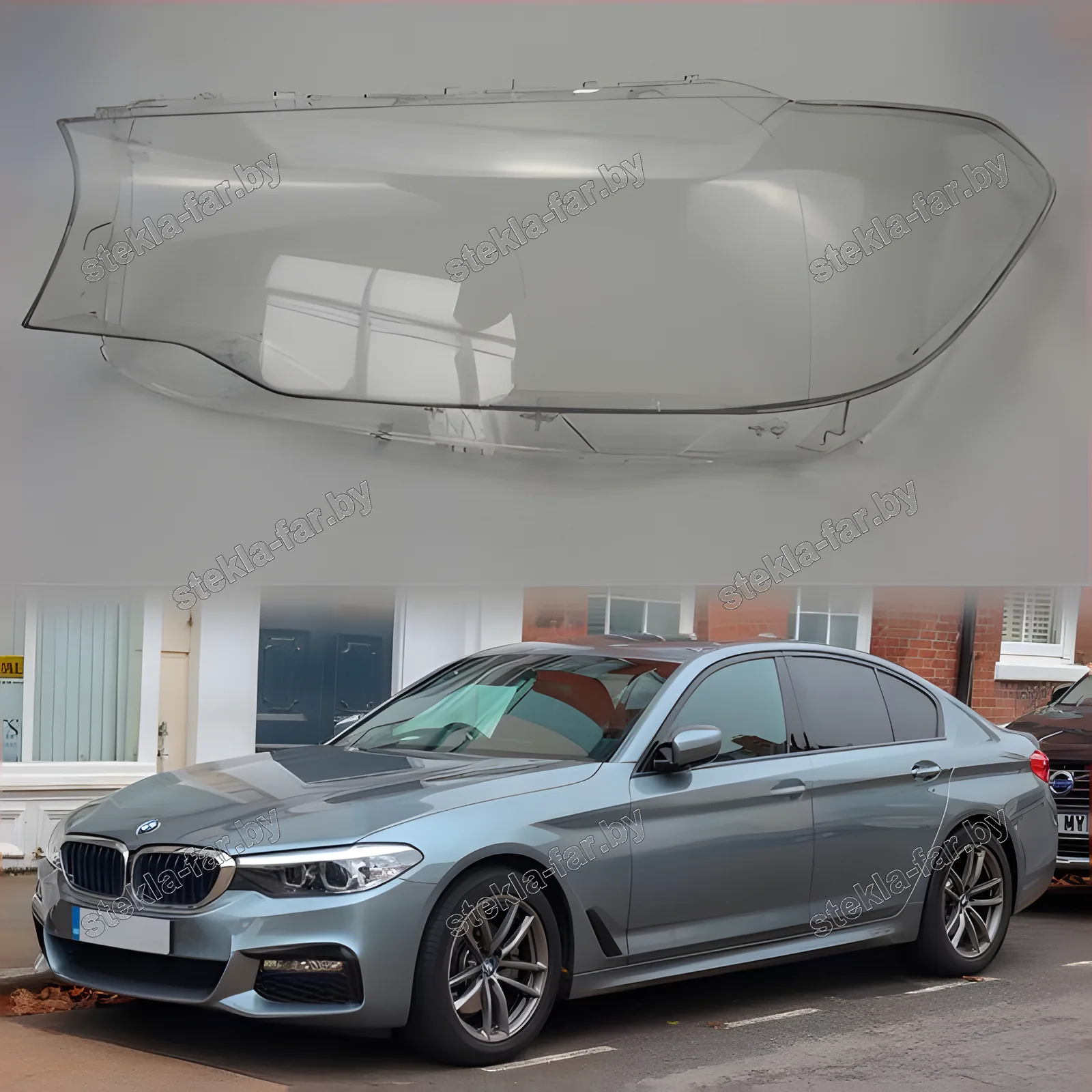 F1228L - Стекло фары BMW 5 G30, G31, G38 (2016–2020) левое