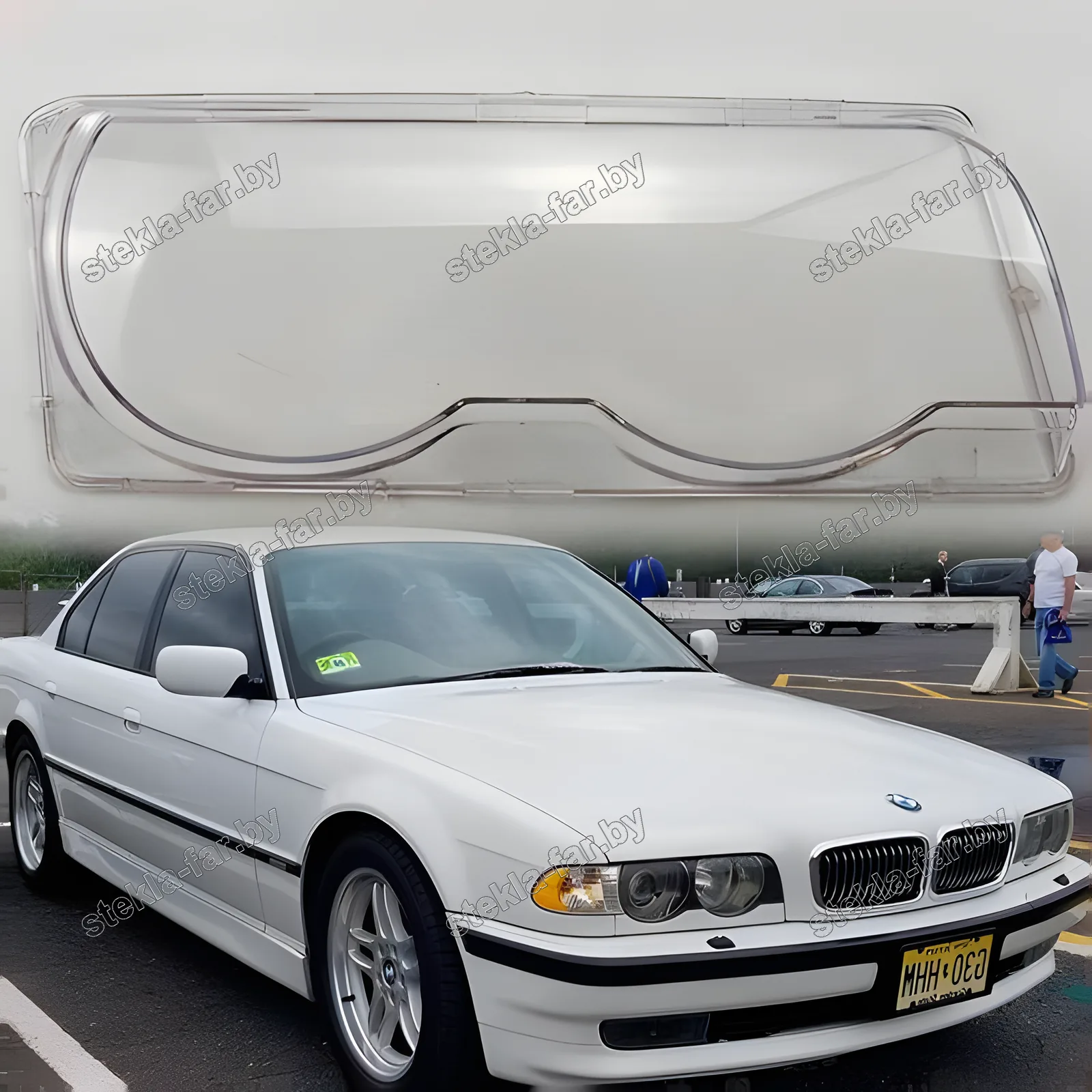 F1230R - Стекло фары BMW 7 E38 (1997–2001) Рестайл правое
