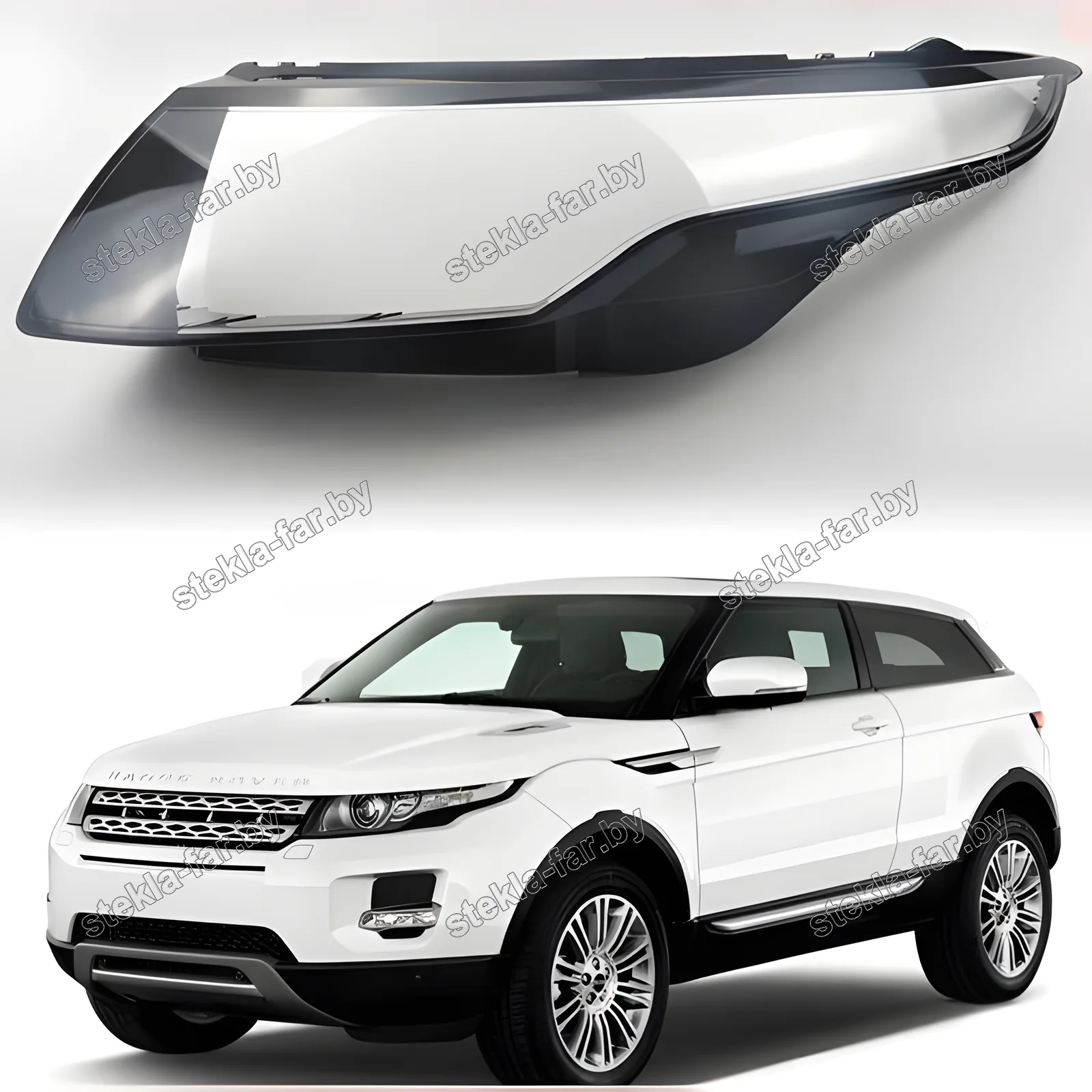 F1245L - Стекло фары Land Rover Range Rover Evoque 1 (2011–2018) левое