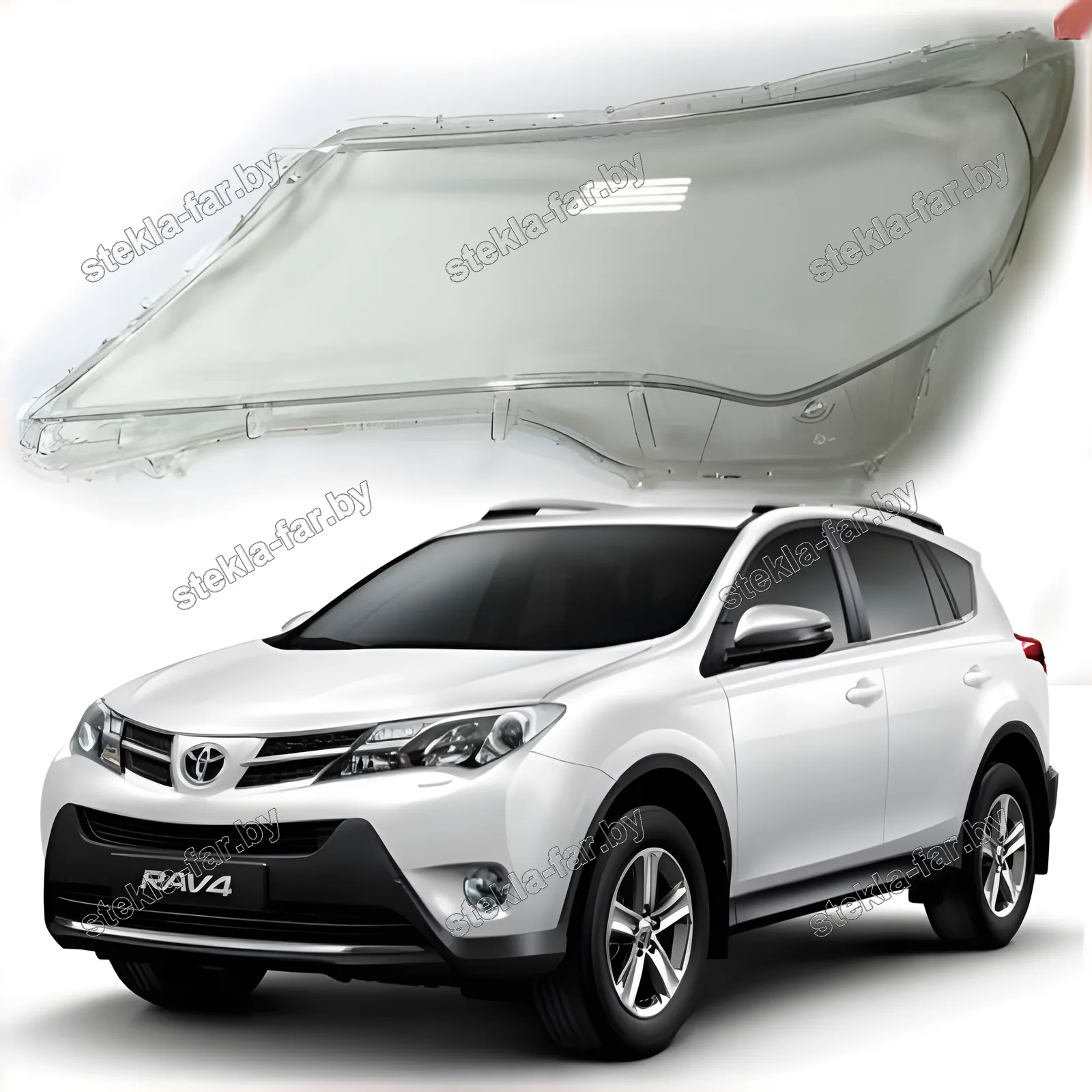 F1261L - Стекло фары Toyota RAV4 4 (#A40) (2012–2015) левое