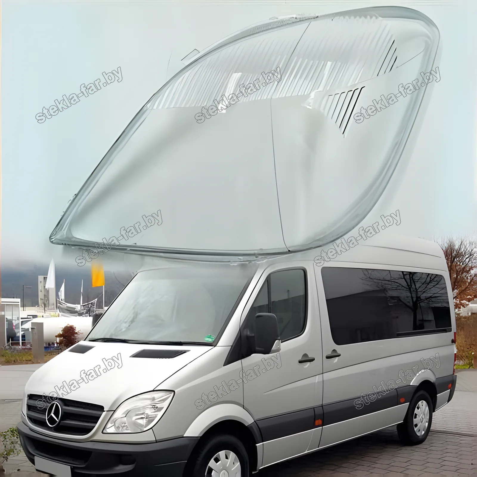 F1269L - Стекло фары Mercedes Sprinter W906 (2006–2013) левое