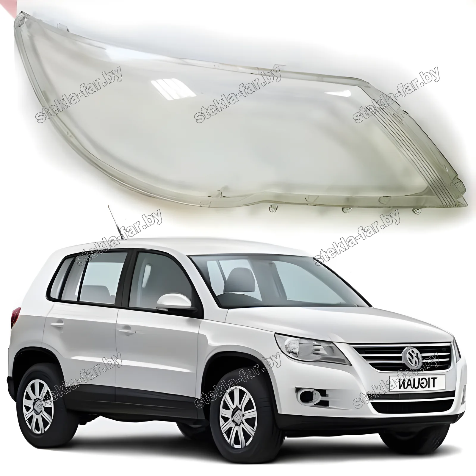 F1351R - Стекло фары Volkswagen Tiguan (2006–2011) правое