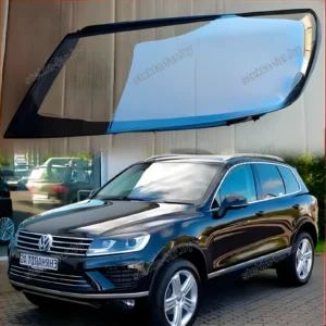 F1355L - Стекло фары Volkswagen Touareg (2014–2019) Рестайл левое