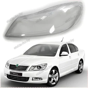F1405L - Стекло фары Skoda Octavia 2 A5 1Z (2008–2013) рестайл левое
