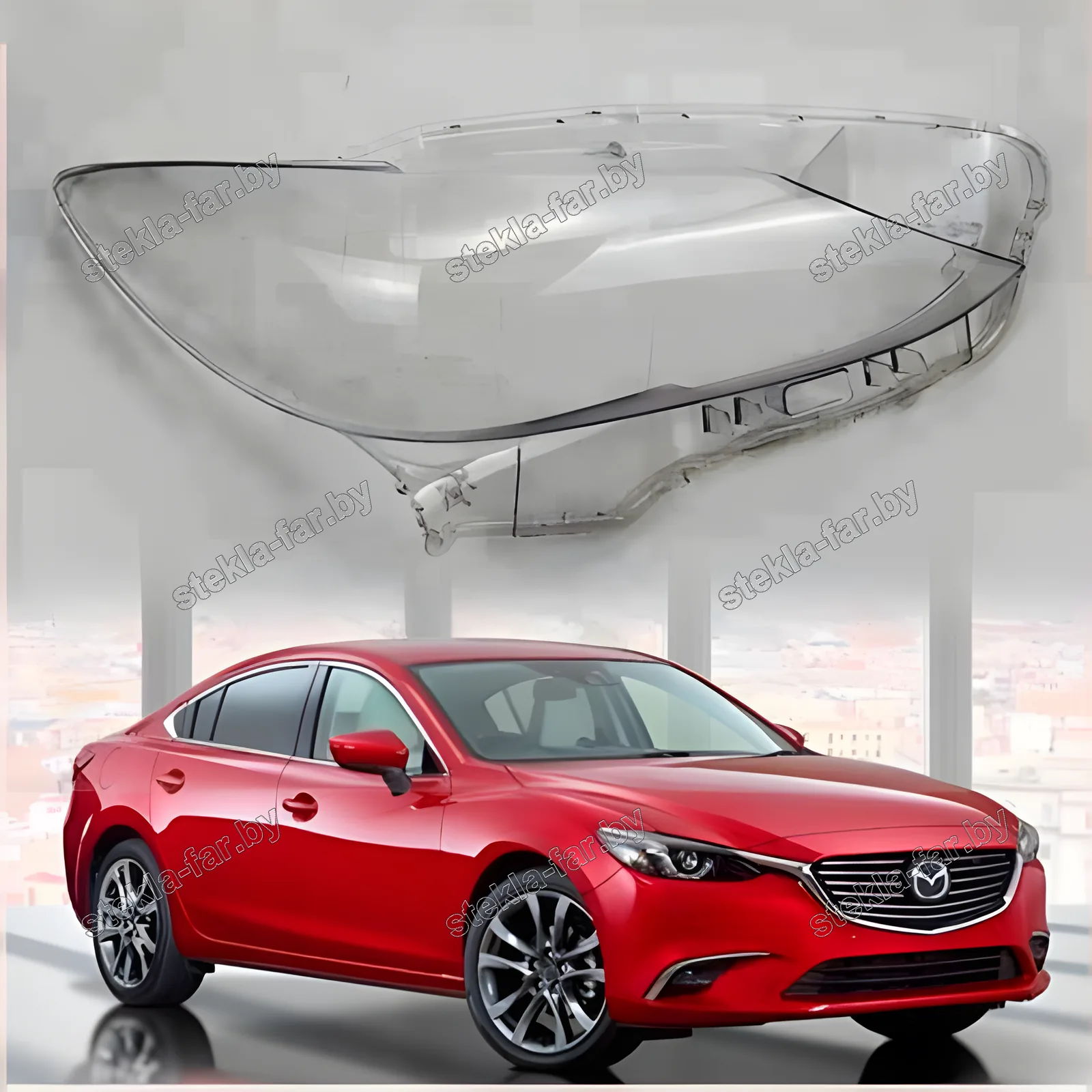F1441R - Стекло фары Mazda 6 GJ (2015–2019) рестайл правое