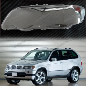 F1443L - Стекло фары BMW X5 E53 (1999–2003) Дорестайл левое