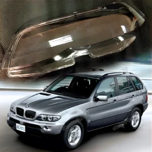 F1444L - Стекло фары BMW X5 E53 (2003–2006) рестайл левое