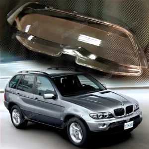 F1444R - Стекло фары BMW X5 E53 (2003–2006) рестайл правое