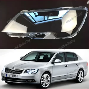 F1455L - Стекло фары Superb 2 (2013–2015) рестайл левое