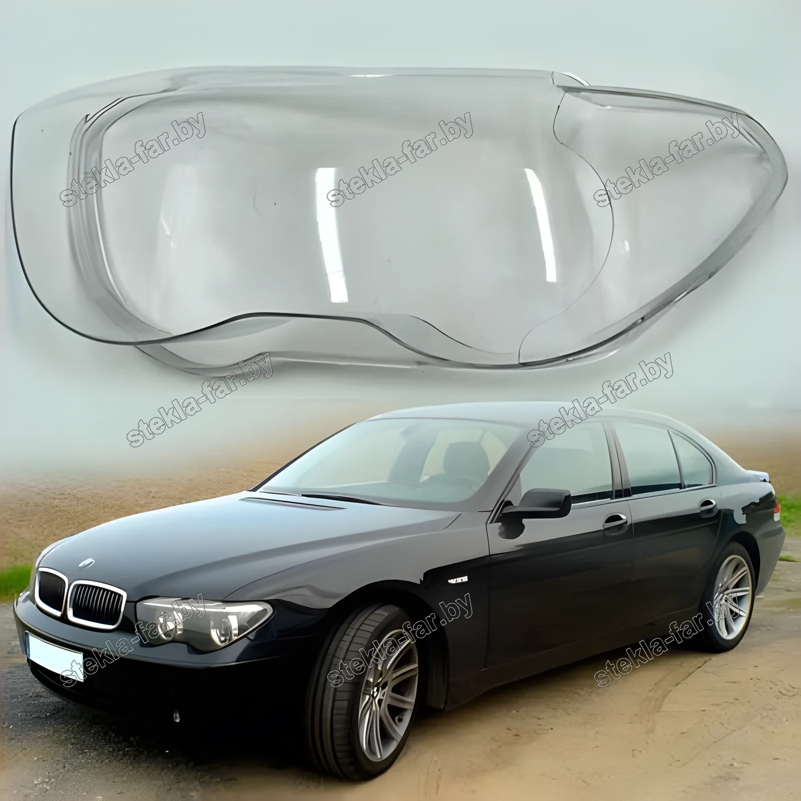 F1467L - Стекло фары BMW 7 E65 E66 (2001–2005) IV левое