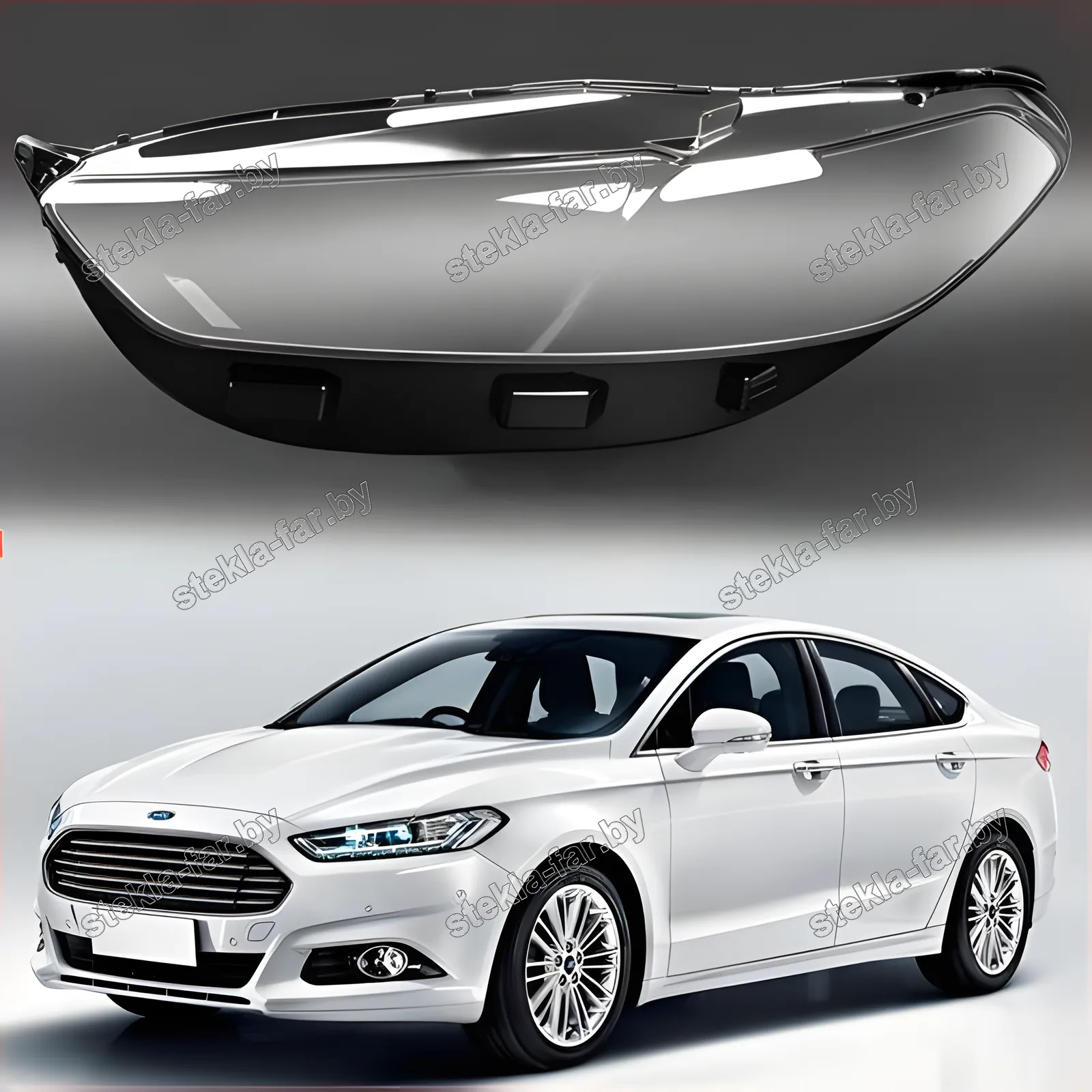 F1519L - Стекло фары Ford Mondeo Mk5 (2012–2019) левое