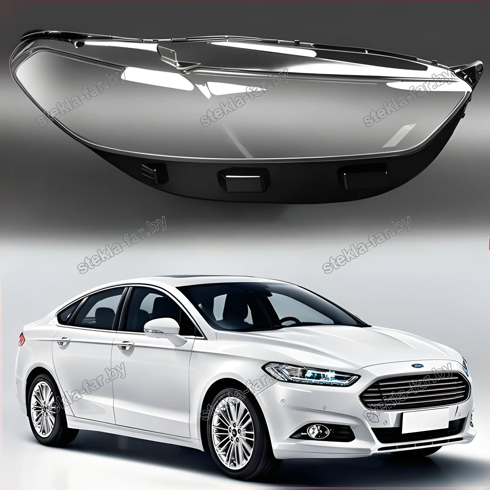 F1519R - Стекло фары Ford Mondeo Mk5 (2012–2019) правое