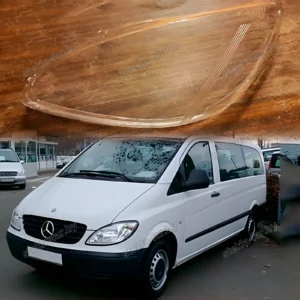 F1538L - Стекло фары Mercedes Vito, Viano 2 V Class W639 (2003–2010) Дорестайл левое